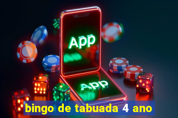 bingo de tabuada 4 ano